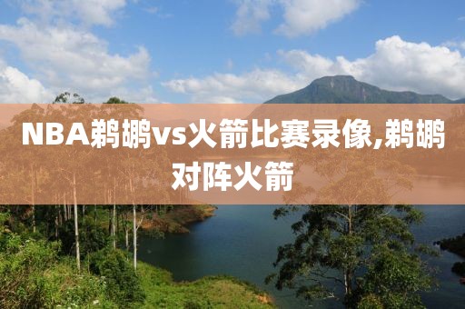 NBA鹈鹕vs火箭比赛录像,鹈鹕对阵火箭