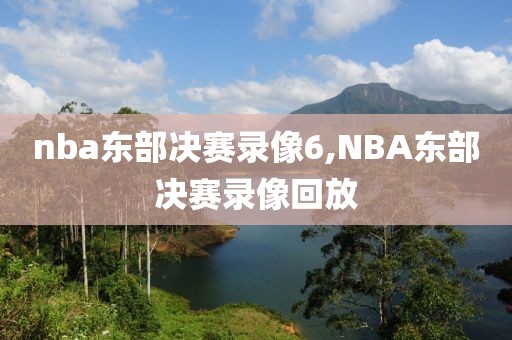 nba东部决赛录像6,NBA东部决赛录像回放