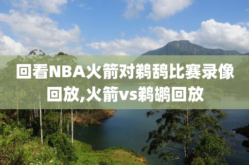 回看NBA火箭对鹈鸹比赛录像回放,火箭vs鹈鹕回放
